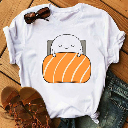 Cute Sushi Hug Short Sleeve T-shirts