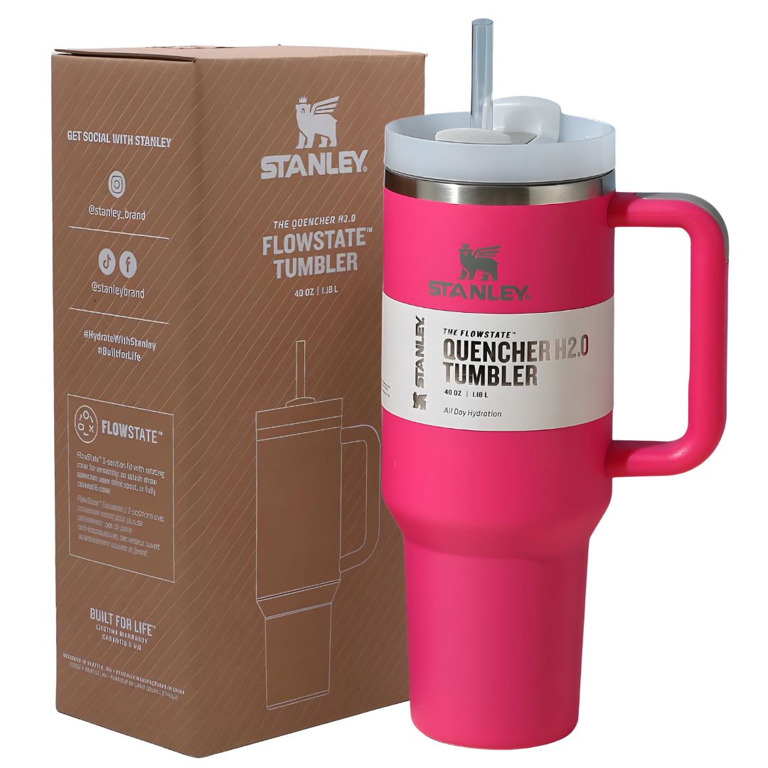 Stanley 40 oz Tumbler Cup With Handle and Straw