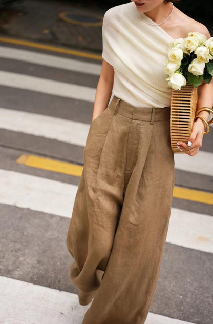 Loose Wide-Leg Pants