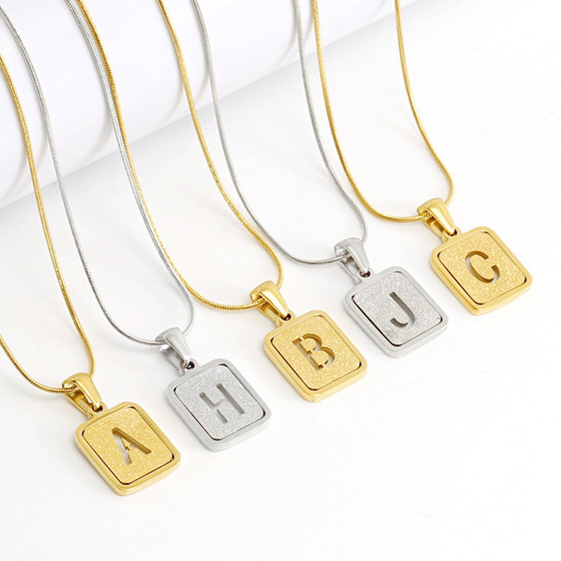 Alphabet 18K Necklace Fashion Jewelry - Zac Store