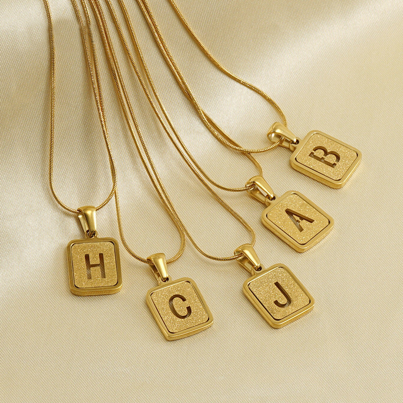 Alphabet 18K Necklace Fashion Jewelry - Zac Store