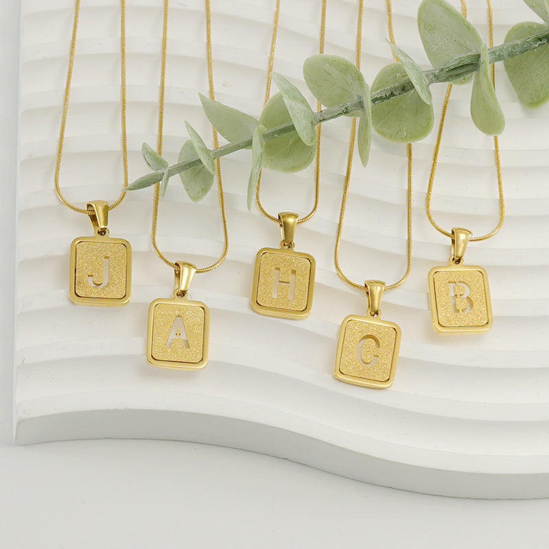 Alphabet 18K Necklace Fashion Jewelry - Zac Store