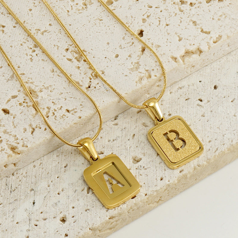 Alphabet 18K Necklace Fashion Jewelry - Zac Store