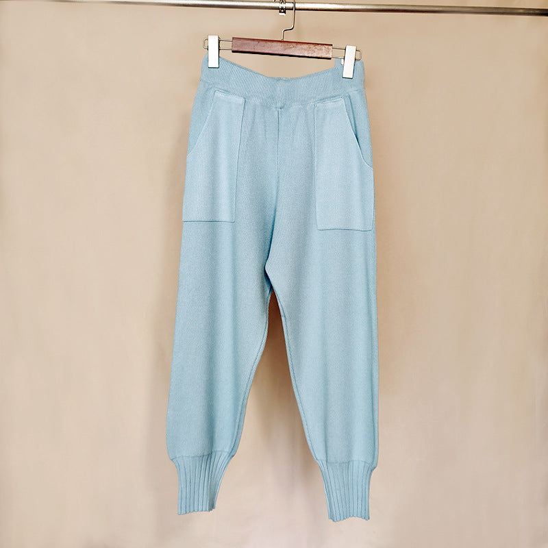 Casual Elastic Versatile Wool Radish pants Warm Trousers for Women - Zac Store