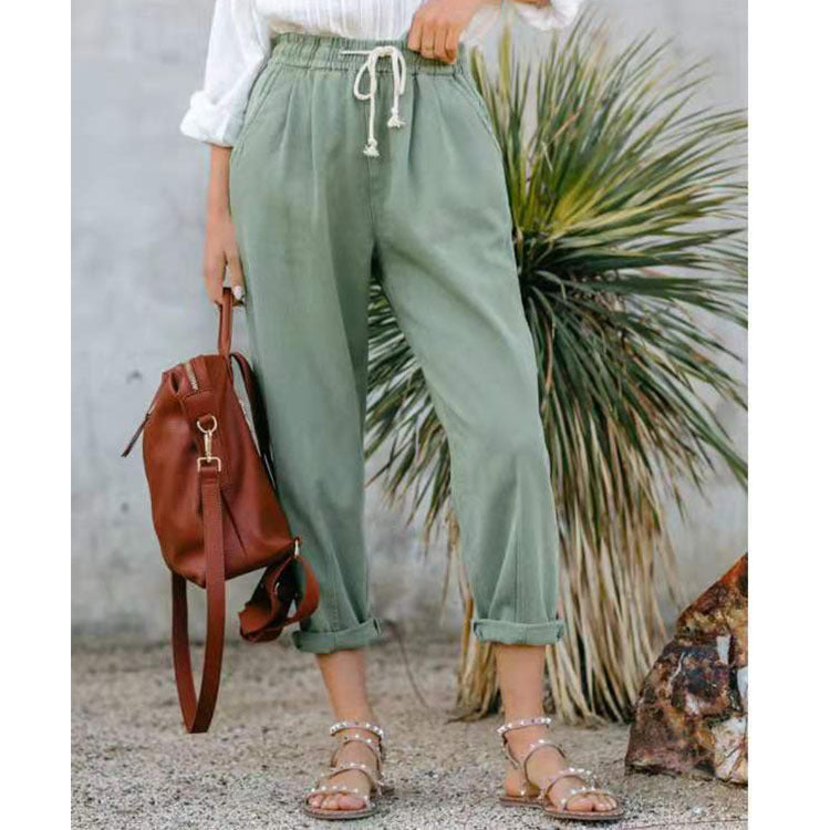 Casual High-waist Straight-leg women trouser pants - Zac Store