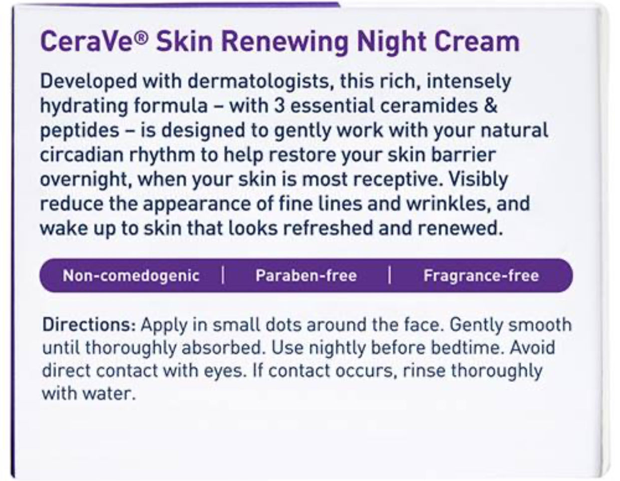 Cerave Skin Renewing Night Cream - Zac Store