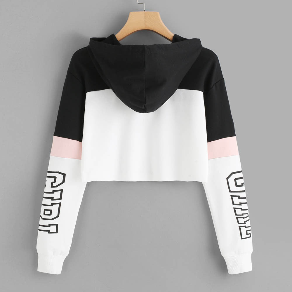 Crop Top Hoodie Sweatshirt - Zac Store