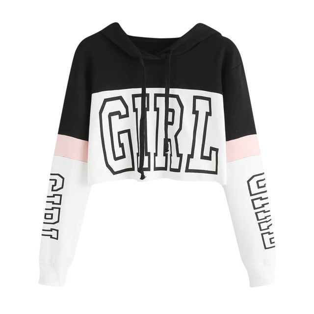 Crop Top Hoodie Sweatshirt - Zac Store