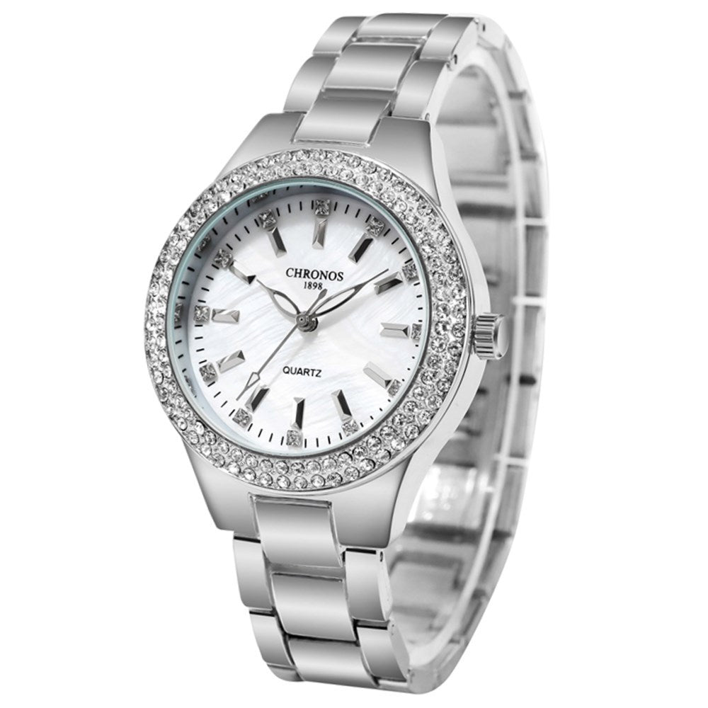 Diamond-studded Quartz Women's Watch - Zac Store