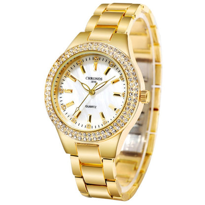 Diamond-studded Quartz Women's Watch - Zac Store