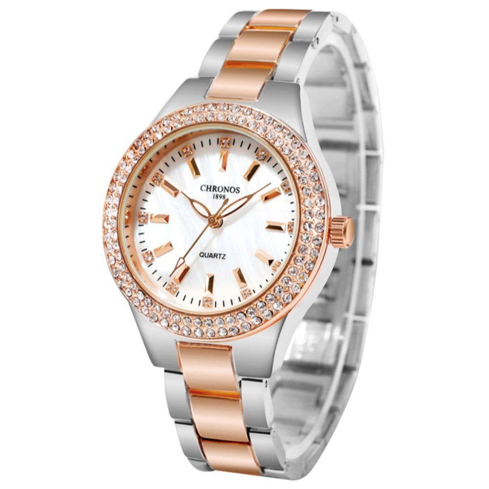 Diamond-studded Quartz Women's Watch - Zac Store