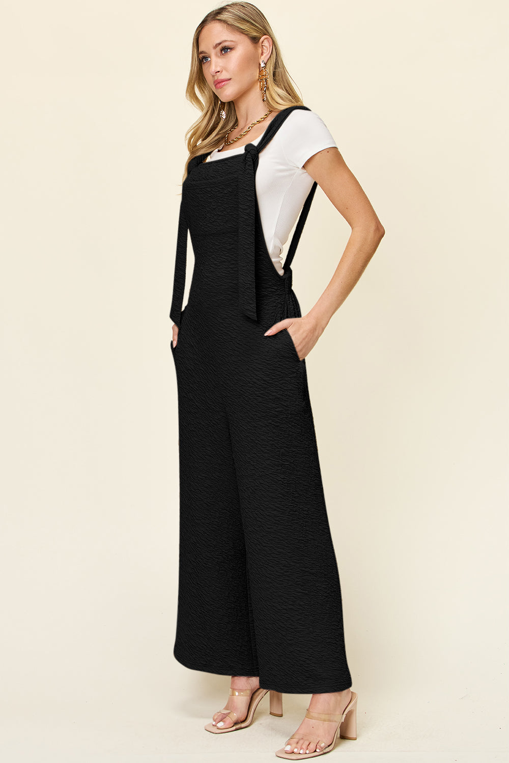 Double Take Full Size Sleeveless Wide Leg Jumpsuit - Zac Store