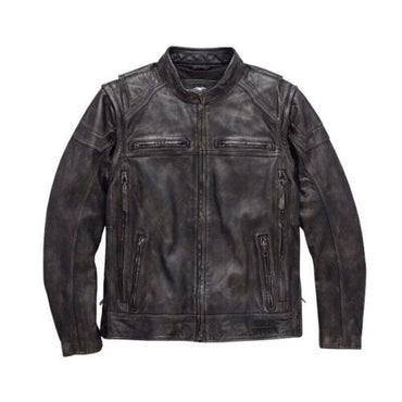 Harley-Davidson Men's Dauntless Convertible 2-in-1 Genuine Cow Leather Jacket