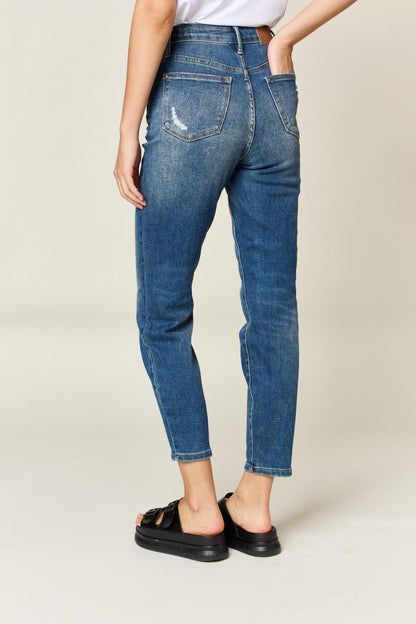 Judy Blue Full Size Tummy Control High Waist Slim Jeans - Zac Store