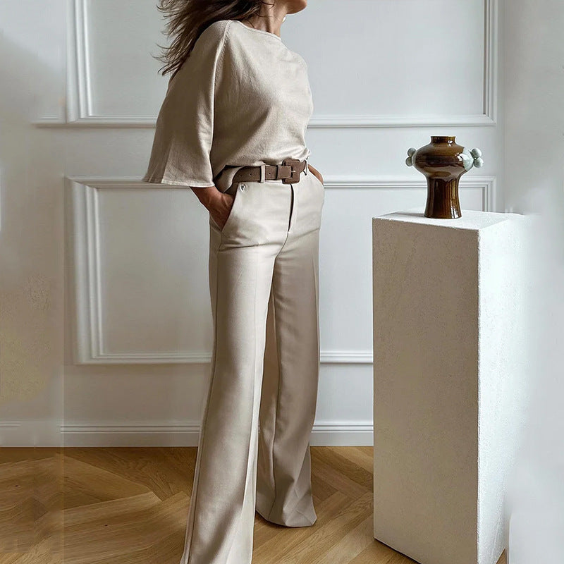 Khaki Casual women suit - Zac Store