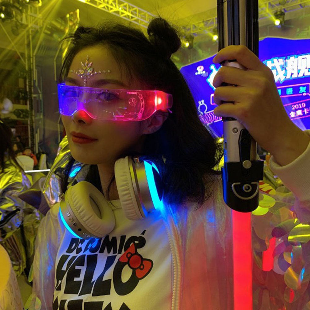 LED Luminous Party Bar Disco Punk Glasses - Zac Store