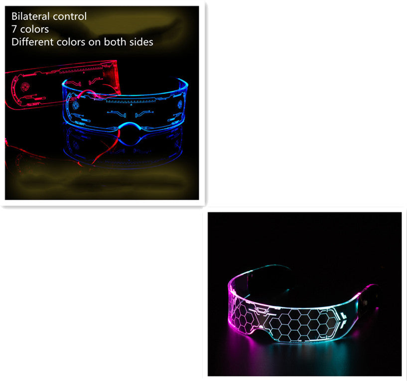 LED Luminous Party Bar Disco Punk Glasses - Zac Store