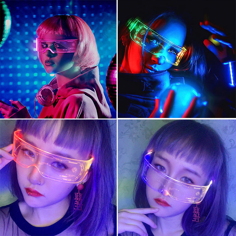 LED Luminous Party Bar Disco Punk Glasses - Zac Store