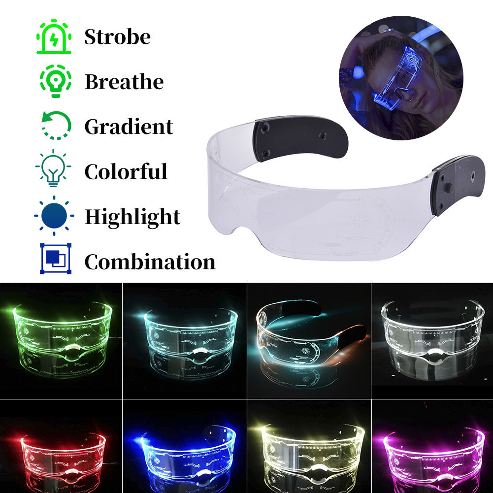 LED Luminous Party Bar Disco Punk Glasses - Zac Store