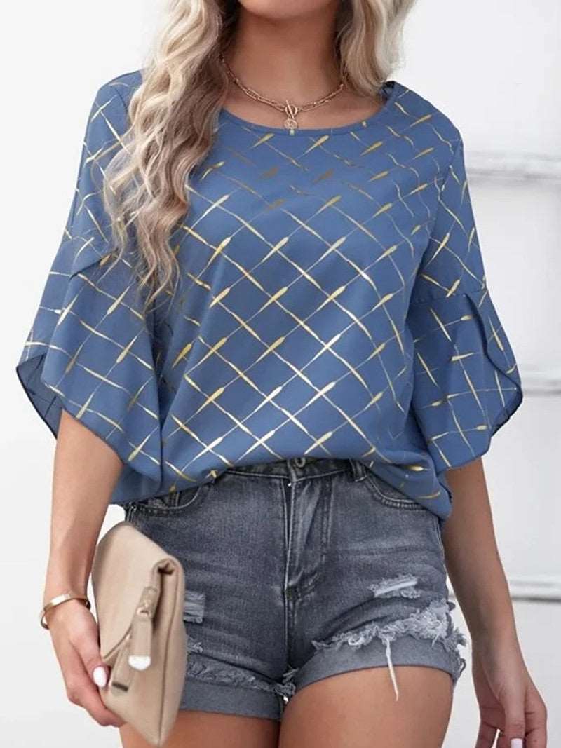 Loose Casual Ruffle Sleeve Top T-shirt