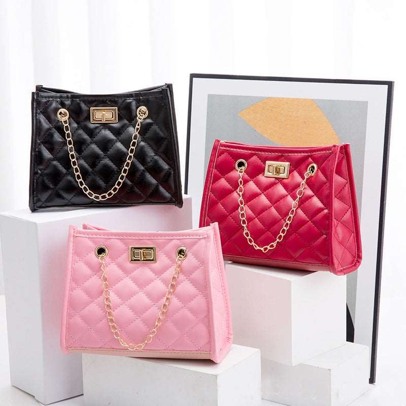 Mini Chain Shoulder Bags Rhombus Sewing Small Square Bags For Women