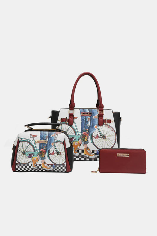 Nicole Lee USA Printed 3-Piece Bag Set - Zac Store