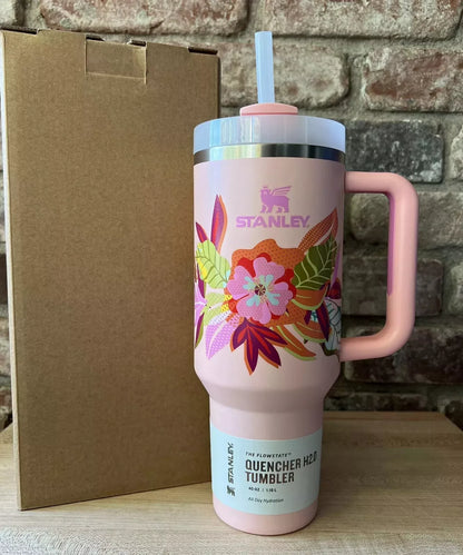 New Stanley Mother's Day Collection Quencher H2.0 40oz Tumbler Sorbet Tropic