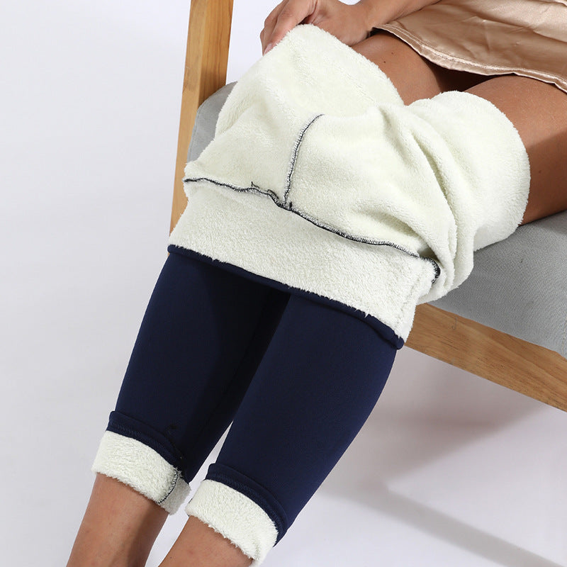 Warm Thick High Stretch Lamb Cashmere Leggings - Zac Store