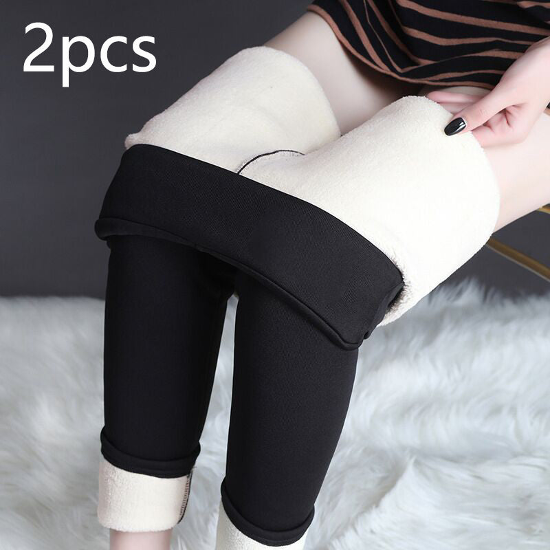 Warm Thick High Stretch Lamb Cashmere Leggings - Zac Store