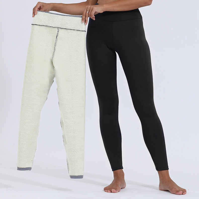 Warm Thick High Stretch Lamb Cashmere Leggings - Zac Store