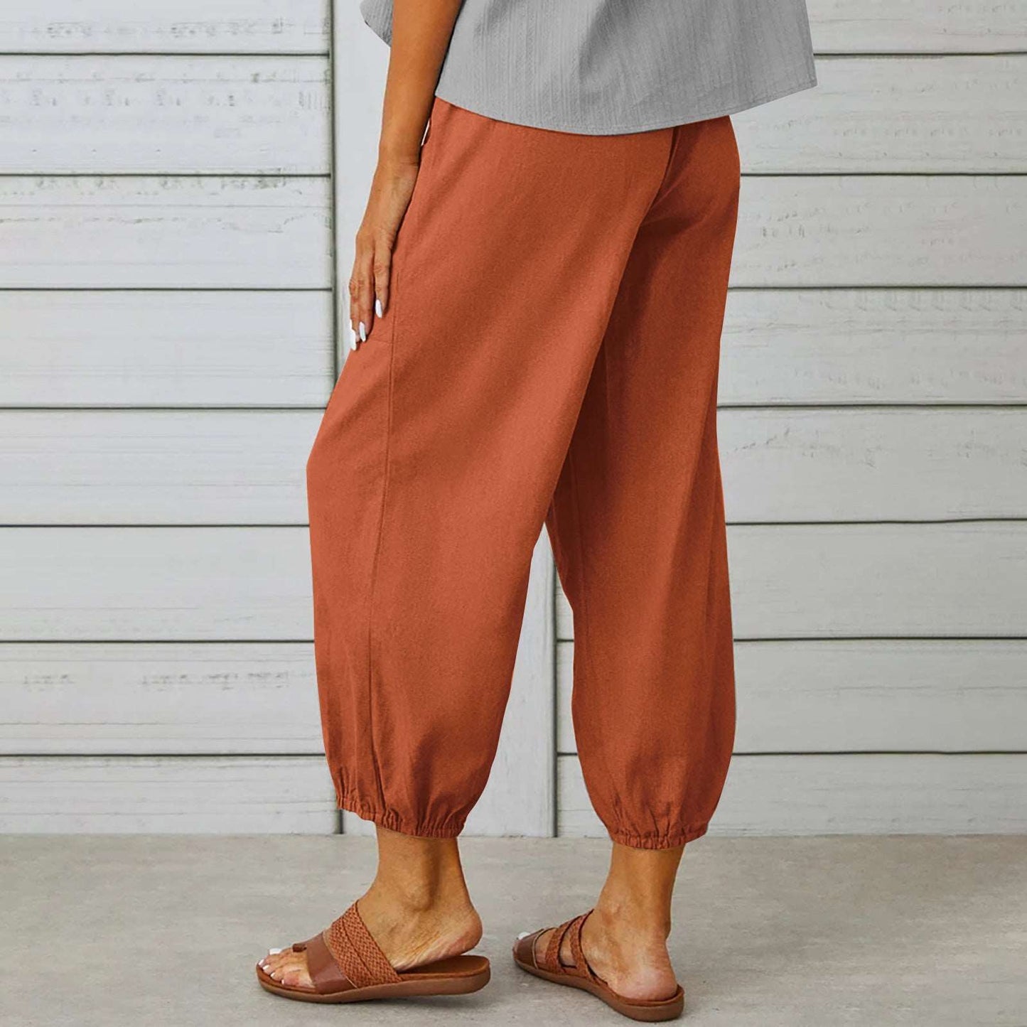 Women Drawstring Tie Pants