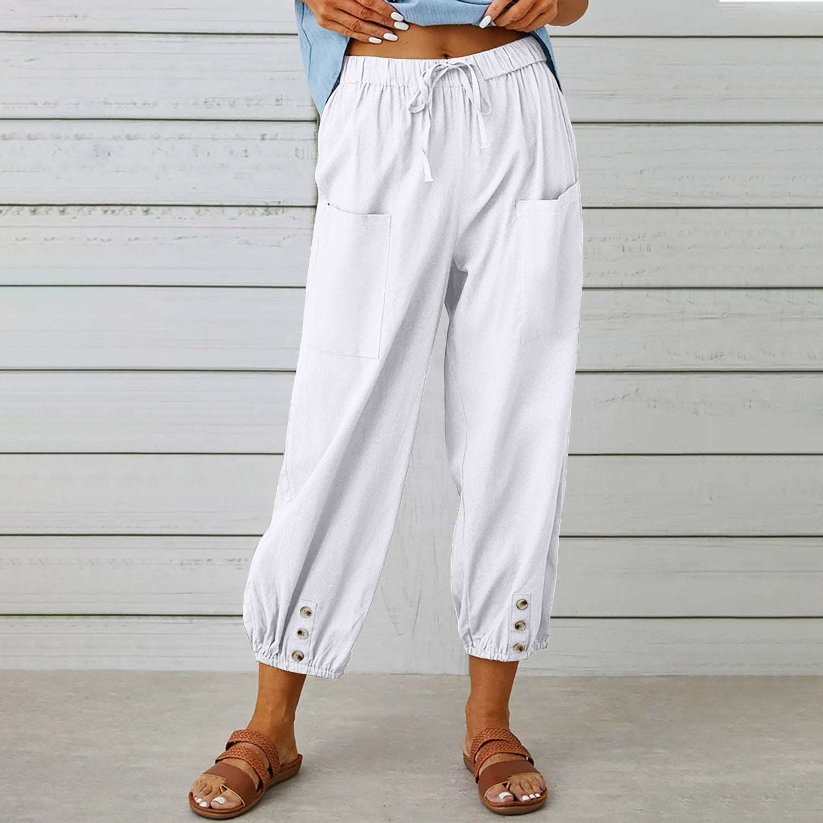 Women Drawstring Tie Pants