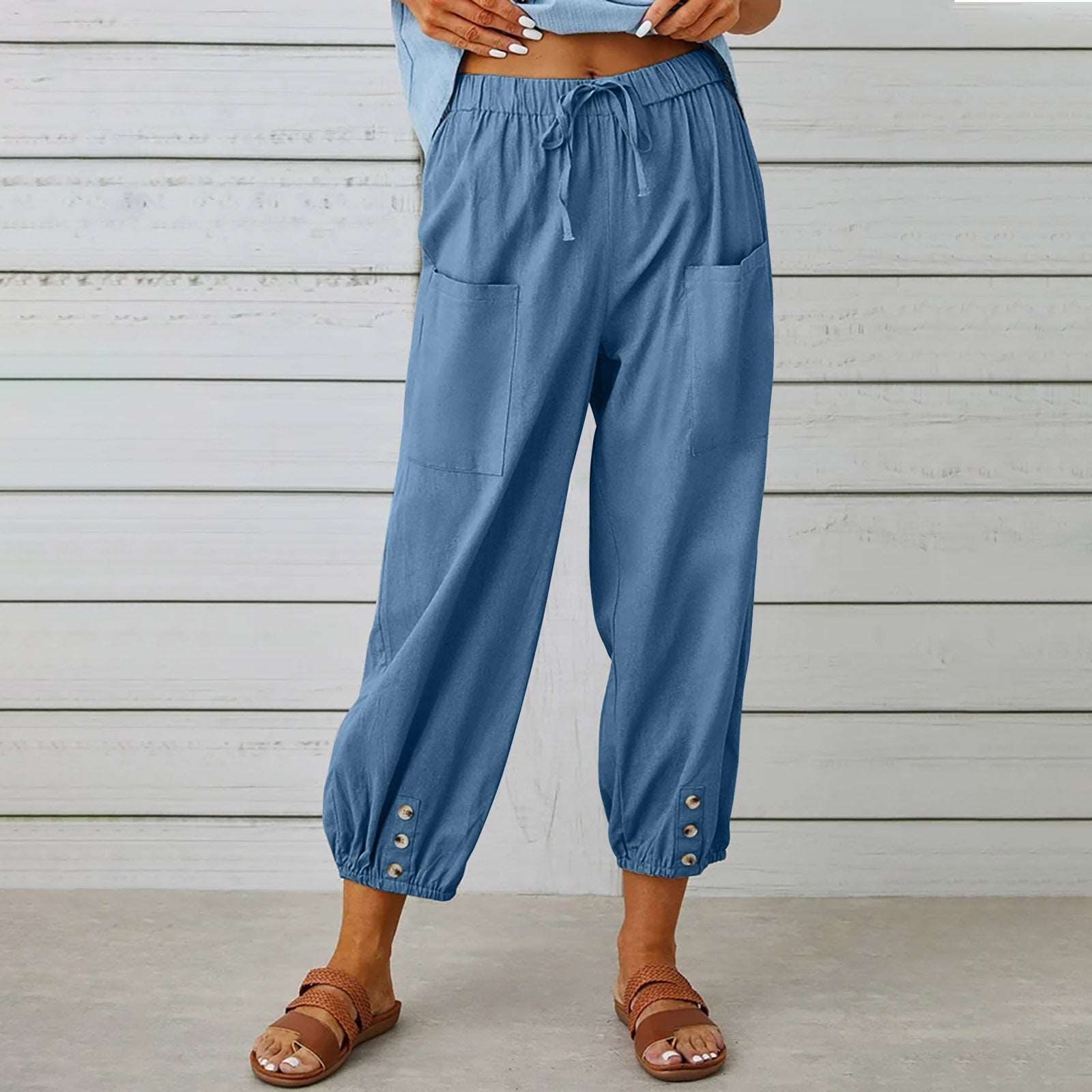 Women Drawstring Tie Pants