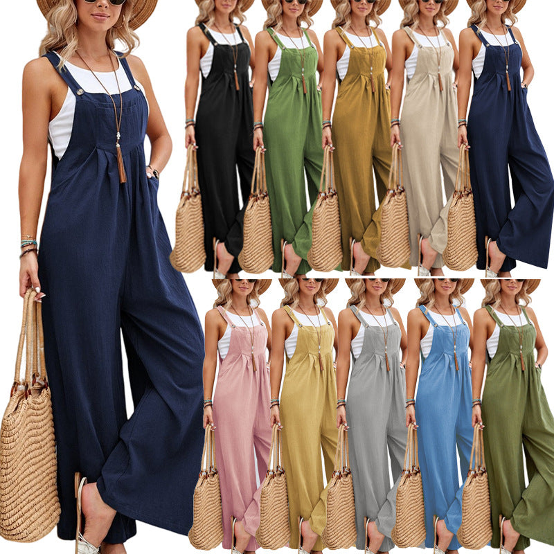 Women Overalls Casual Loose Jumpsuits - Zac Store