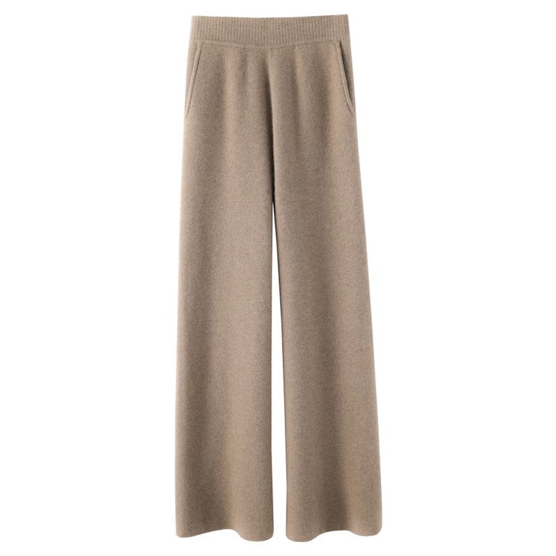 Women's Casual Wide-leg Wool Pants - Zac Store