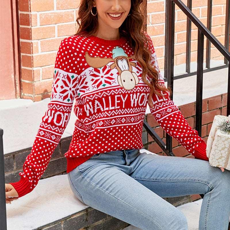 Women's Christmas Tree Patterns Knitted Sweater