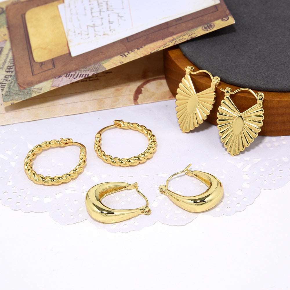 Women's Gold plated Geometric Earrings