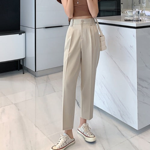 Women's High Waist Straight Pants - Zac Store