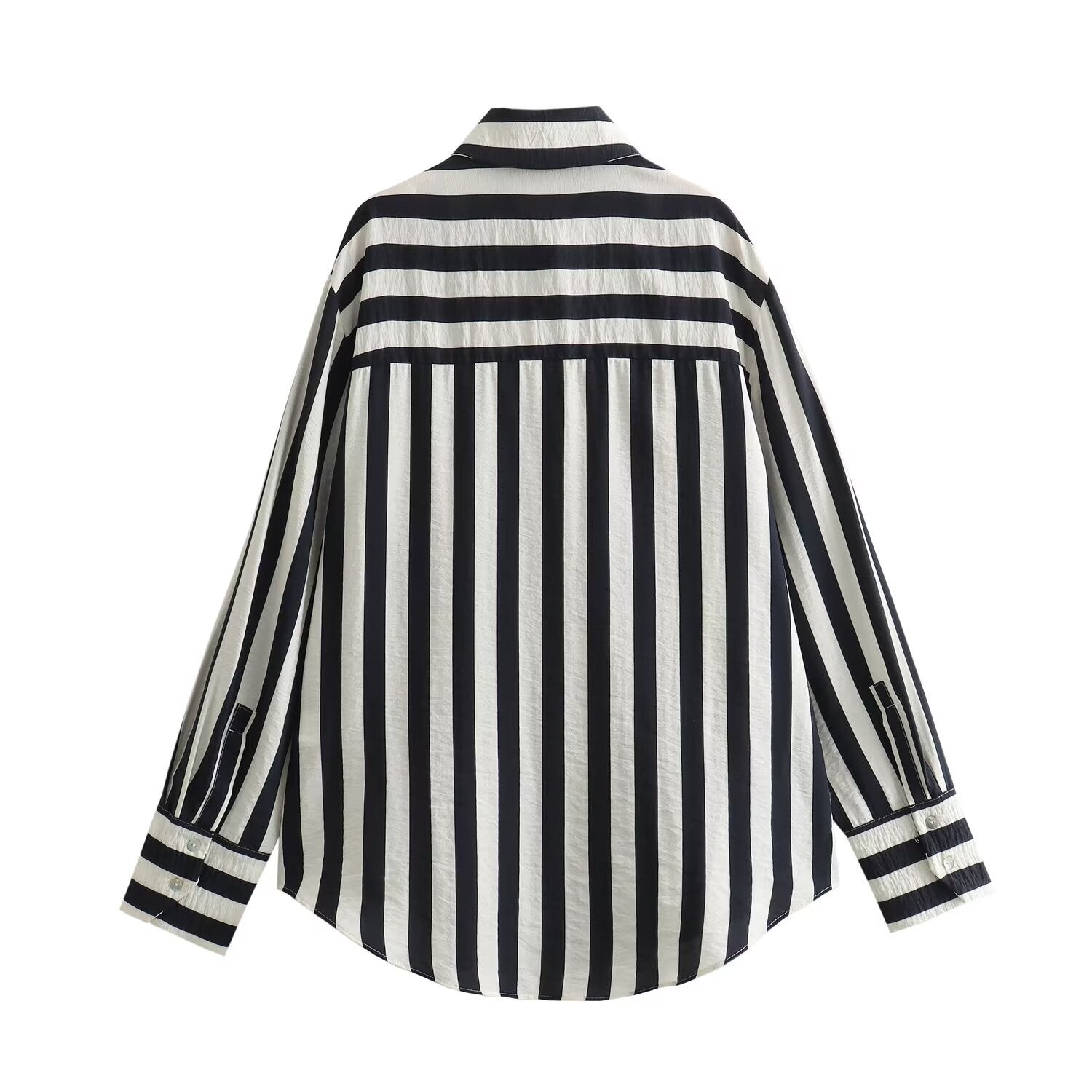 Women's Long Sleeve Loose Casual Striped Shirt - Zac Store