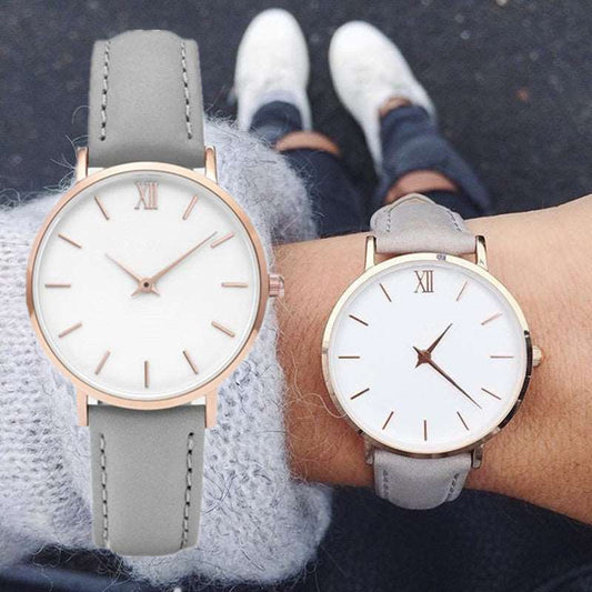 Women Watches Leather Quartz