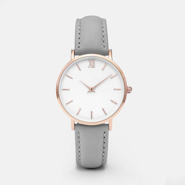 Women Watches Leather Quartz - Zac Store