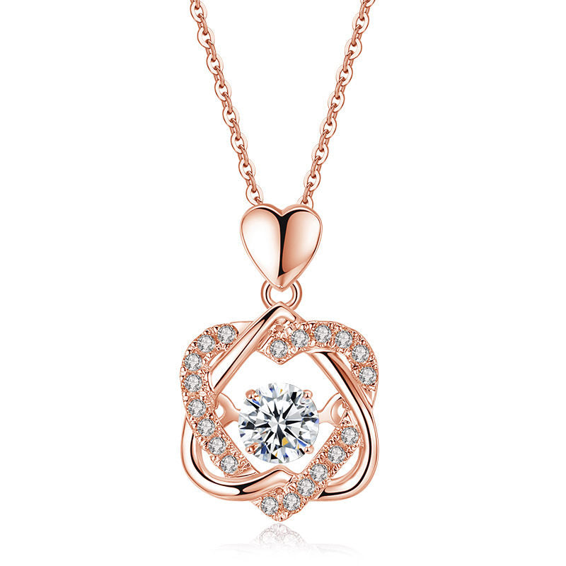 Beautiful Rose Gold and Pink Necklace - Zac Store