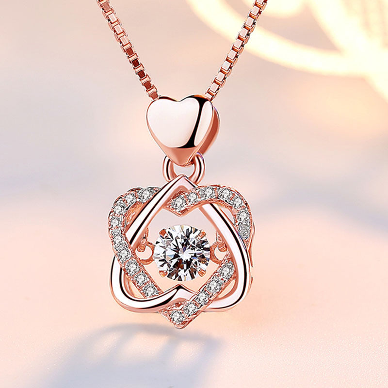 Beautiful Rose Gold and Pink Necklace - Zac Store