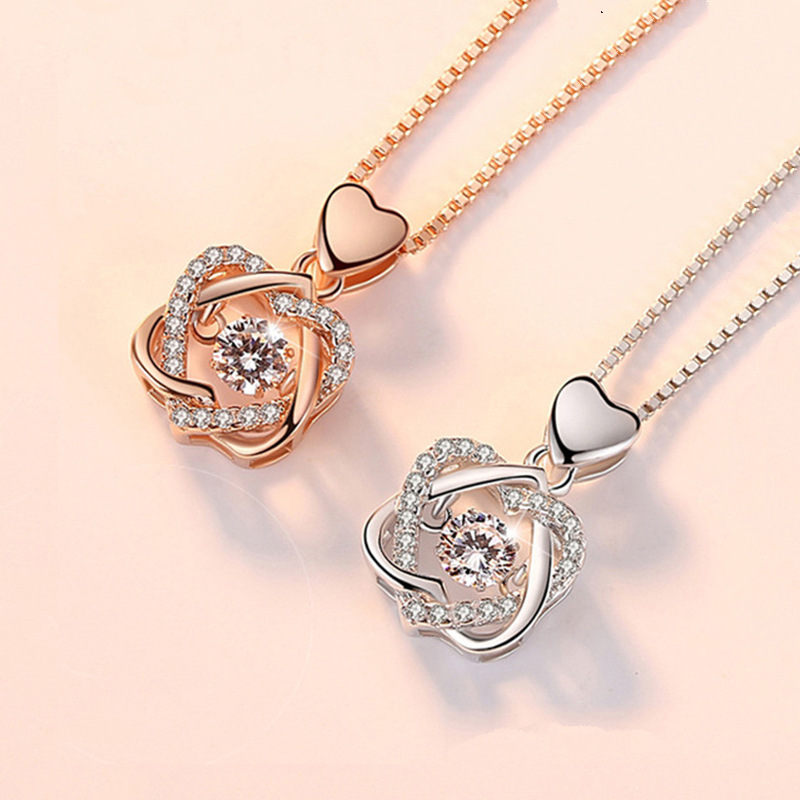 Beautiful Rose Gold and Pink Necklace - Zac Store