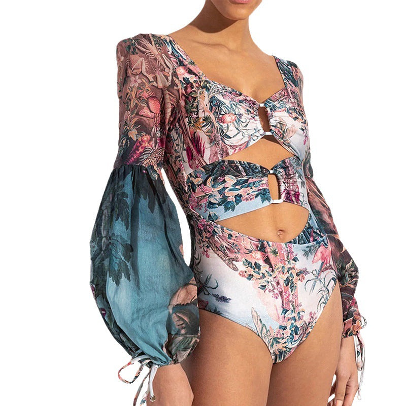 Long Sleeve Chiffon Swimsuit - Zac Store