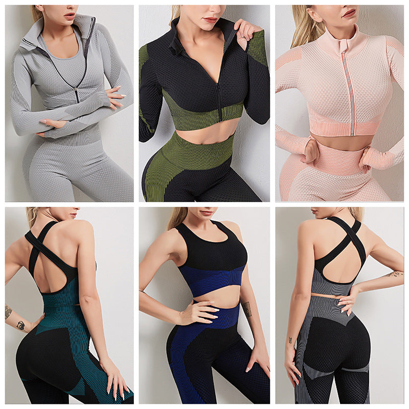 Women's 3 Piece Workout Outfits - Zac Store